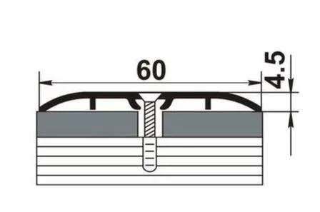 Купить Порог одноуровневый 60x1800мм,анод серебро,Лука в интернет-магазине Akvilon.kz
