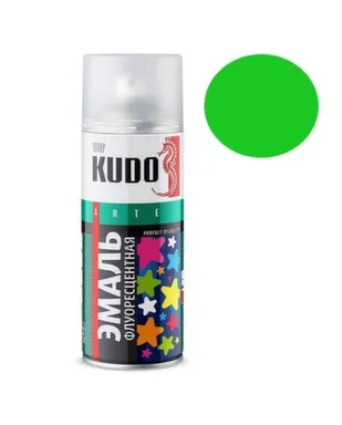 Купить Эмаль флуорисцентная 520 мл, KUDO Зеленая в интернет-магазине Akvilon.kz