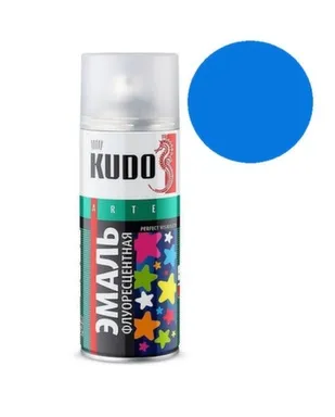 Купить Эмаль флуорисцентная 520 мл, KUDO Голубая в интернет-магазине Akvilon.kz