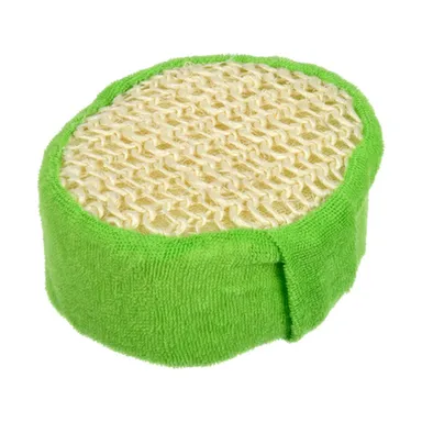 Купить Мочалка из сизаля, объемная, овальная с хлопком 10x12x5см, Банные штучки в интернет-магазине Akvilon.kz