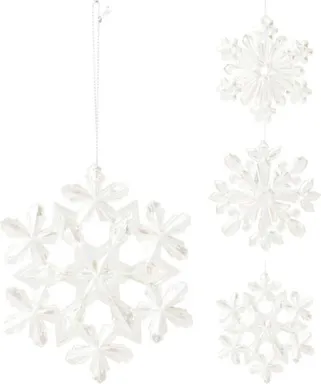 Купить Декорация подвесная Снежинка, диаметр 12 см, в ассортименте, Koopman в интернет-магазине Akvilon.kz