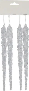 Купить Декорация подвесная Сосулька, длина 30 см, набор 4 шт, Koopman в интернет-магазине Akvilon.kz