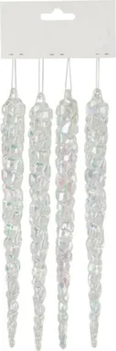 Купить Декорация подвесная Сосулька, длина 30 см, набор 4 шт, Koopman в интернет-магазине Akvilon.kz