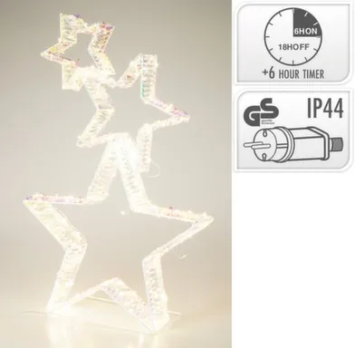 Купить Светильник декоративный Звёзды, 350 LED-ламп, с функцией таймера, работает от сети на напряжении 220-240 В, адаптер IP44, 50x10x80 см, Koopman в интернет-магазине Akvilon.kz