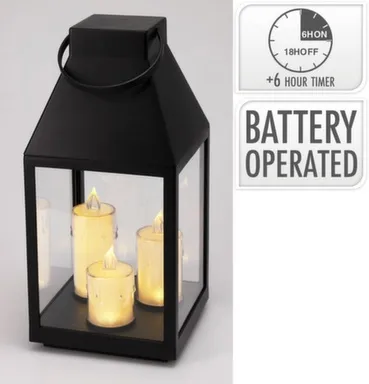 Купить Светильник декоративный LED Подсвечник, 16,5x16,5x35 см, с функцией таймера, в ассортименте, Koopman в интернет-магазине Akvilon.kz