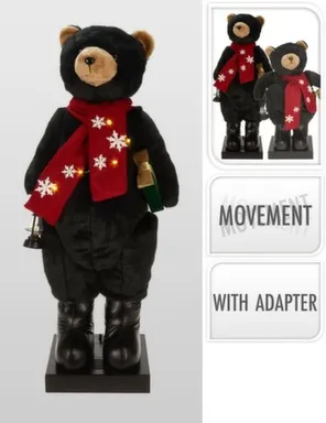 Купить Декорация Медведь с подсветкой, звуком и движением, 35x35x110 см, работает от сети на напряжении 220-240 В, Koopman в интернет-магазине Akvilon.kz
