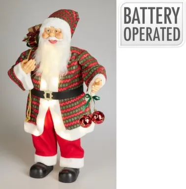 Купить Декорация Санта с подсветкой LED, 40x26x80 см, Koopman в интернет-магазине Akvilon.kz