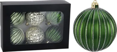 Купить Ёлочное украшение Шар, диаметром 8 см, набор 6 шт, в ассортименте, Koopman в интернет-магазине Akvilon.kz