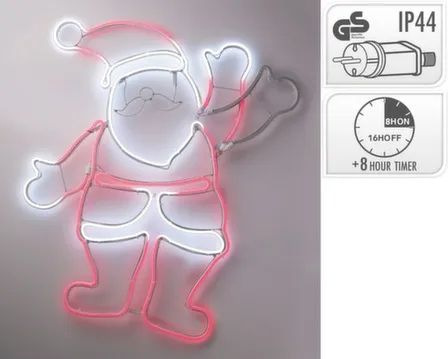 Купить Светильник декоративный Санта, с функцией таймера и движением, работает от сети на напряжении 220-240 В, адаптер IP44, 55x61 см, Koopman в интернет-магазине Akvilon.kz