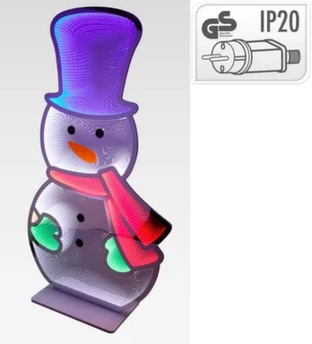 Купить Светильник декоративный Снеговик, работает от сети на напряжении 220-240 В, адаптер IP20, 97,4x180 см, Koopman в интернет-магазине Akvilon.kz