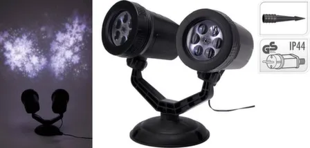 Купить Светильник-проектор, дизайн Cнежинка, 8 LED-лампы, работает на напряжении 220-240 В, IP44, Koopman в интернет-магазине Akvilon.kz