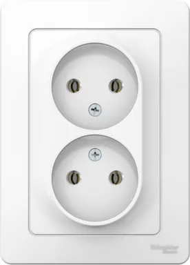 Купить Розетка 2-местная с/у 16А BLANCA белый Shneider Electric в интернет-магазине Akvilon.kz