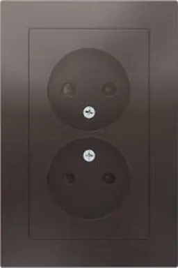 Купить Розетка 2-местная Мокко Schneider Electric Atlas в интернет-магазине Akvilon.kz