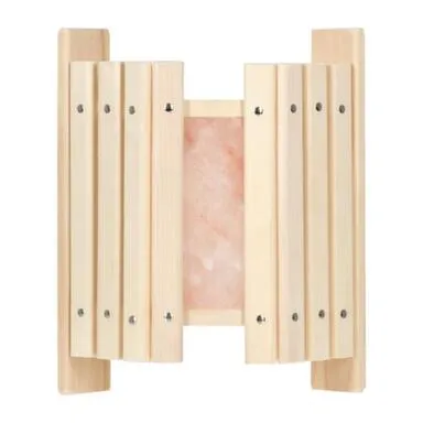 Купить Абажур угловой, 34x13x40 см с гималайской солью, липа, Банные штучки в интернет-магазине Akvilon.kz