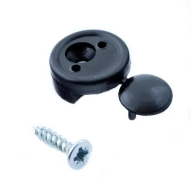 Купить Зеркалодержатель пластмассовый с шурупом, черный, 8 шт, Стройбат в интернет-магазине Akvilon.kz