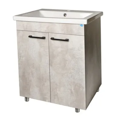 Купить Тумба напольная Neo Breeze c умывальником Breeze 60 см, цемент, ORBITA-4 в интернет-магазине Akvilon.kz