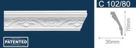 Купить Плинтус потолочный 70x35x2000мм, Solid в интернет-магазине Akvilon.kz