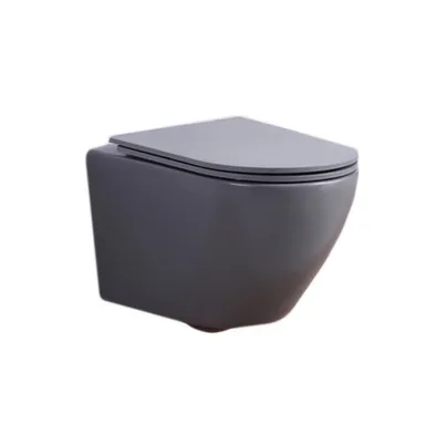 Купить Унитаз подвесной Elegante с сиденьем, серый матовый, Vilonty в интернет-магазине Akvilon.kz