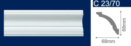 Купить Плинтус потолочный 68x68x2000мм, Solid в интернет-магазине Akvilon.kz