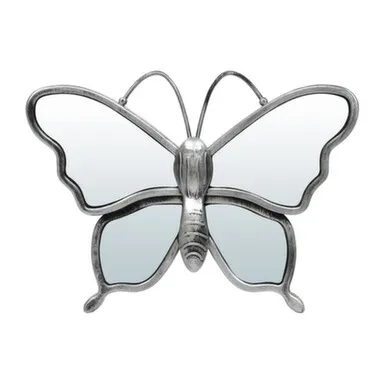 Купить Зеркало декоративное "Баттерфляй", серебро, 25x25 см, QWERTY в интернет-магазине Akvilon.kz