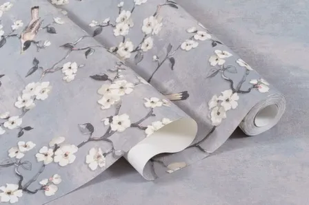 Купить Обои виниловые на флизелиновой основе Вербена, мотив, серый, 1,06x10 м, Артекс в интернет-магазине Akvilon.kz