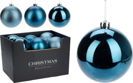 Купить Ёлочное украшение Шар, синий, диаметр 14 см, в ассортименте, Koopman в интернет-магазине Akvilon.kz