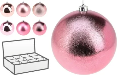 Купить Ёлочное украшение Шар, розовый, диаметр 18 см, в ассортименте, Koopman в интернет-магазине Akvilon.kz