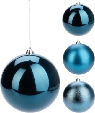 Купить Ёлочное украшение Шар, синий, диаметр 18 см, в ассортименте, Koopman в интернет-магазине Akvilon.kz