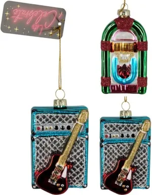 Купить Декорация подвесная Музыкальный автомат, 5,7x9,8 см, в ассортименте, Koopman в интернет-магазине Akvilon.kz