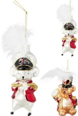 Купить Декорация подвесная Мышь/медведь, 9x4,8x11,5 см, в ассортименте, Koopman в интернет-магазине Akvilon.kz