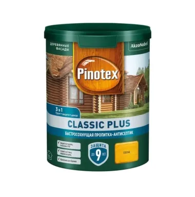 Купить Пропитка-антисептик Pinotex Classic Plus 3в1 сосна 0,9л в интернет-магазине Akvilon.kz
