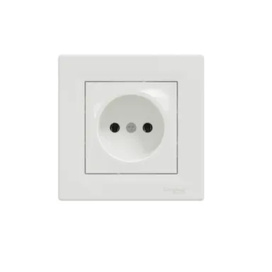 Купить Белая розетка 1- мест.16А без з/к Asfora в интернет-магазине Akvilon.kz