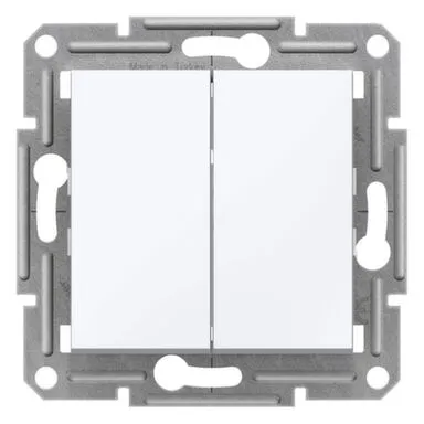 Купить Белый переключатель проходной2 - клав. 10А Asfora в интернет-магазине Akvilon.kz