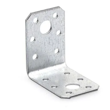 Купить Пластина перфорированная угловая 50x50x35x2 мм, белый цинк, 1 шт, Стройбат в интернет-магазине Akvilon.kz