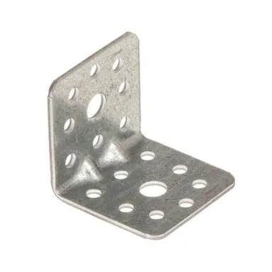 Купить Пластина перфорированная угловая усиленная 40x40x40x2 мм, белый цинк, 1 шт, Стройбат в интернет-магазине Akvilon.kz