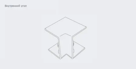 Купить Внутренний угол 100x60 Белый в интернет-магазине Akvilon.kz
