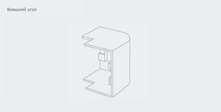 Купить Внешний угол 40x16 Белый в интернет-магазине Akvilon.kz