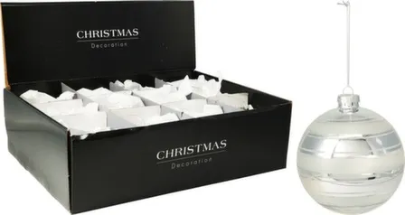 Купить Ёлочное украшение Шар, стекло, диаметр 10 см, Koopman в интернет-магазине Akvilon.kz