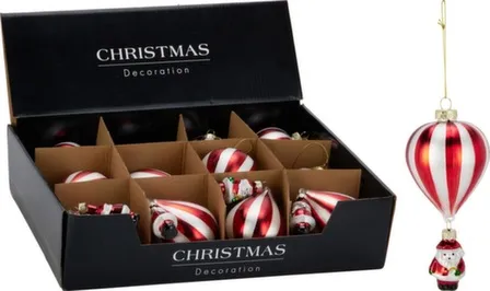 Купить Ёлочное украшение Воздушный шар, стекло, длина 16 см, в ассортименте, Koopman в интернет-магазине Akvilon.kz