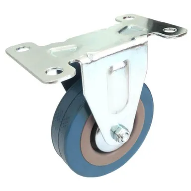 Купить Опора колесная неповоротная на площадке, 50 мм, пластик/резина, серый, 1 шт, Стройбат в интернет-магазине Akvilon.kz