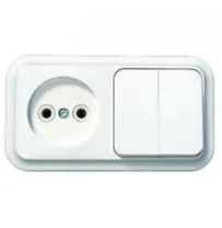 Выключатель + розетка (блок) Выключатель + розетка (блок)