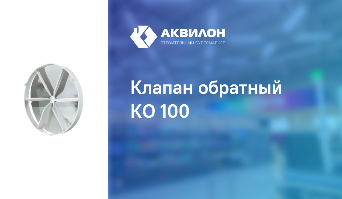 Клапан обратный КО 100: купить за 1090 ? в Павлодар, Казахстане | Аквилон