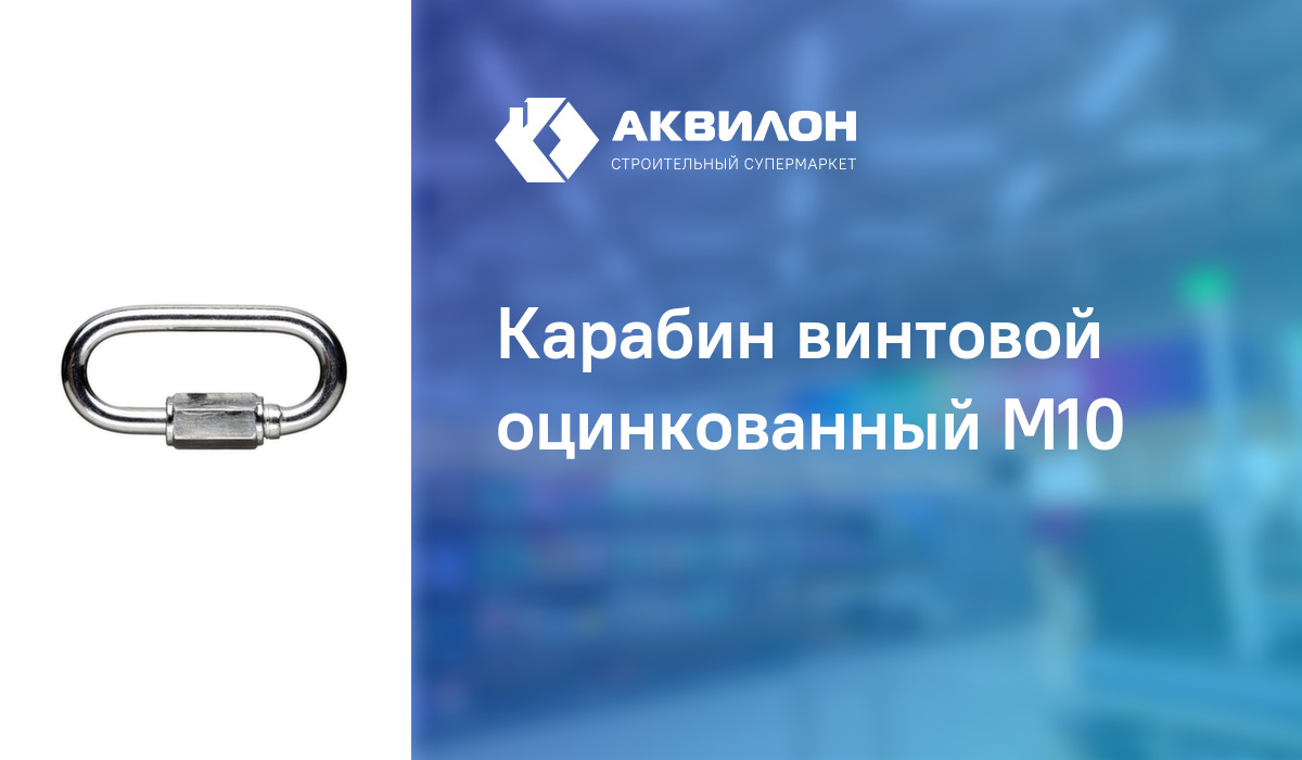 Карабин винтовой оцинкованный М10 – купить с доставкой в интернет ...