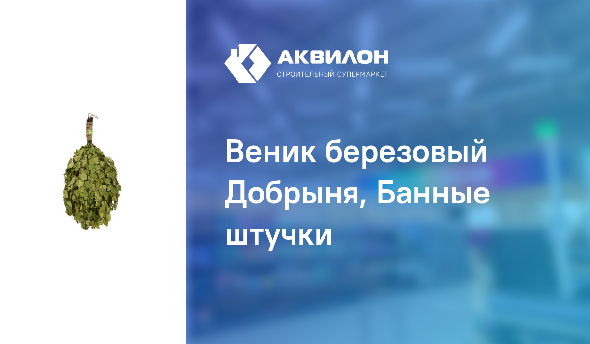 Веник березовый Добрыня, Банные штучки: купить за 1615 ₸ в Павлодар,  Казахстане | Аквилон