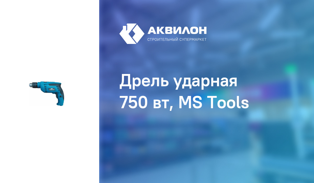 Дрель ударная 750 вт, MS Tools: купить за 11150 ₸ в Павлодар, Казахстане |  Аквилон