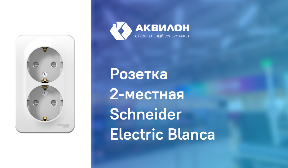 Розетка 2-местная Schneider Electric Blancа – купить с доставкой в ...